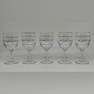 Vintage Cristal D'Arques-Durand - 5 Gold Rimmed Irish Coffee Glasses -France